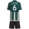 Maillot de Supporter Manchester United Martinez 6 Extérieur 2023-24 Pour Enfant